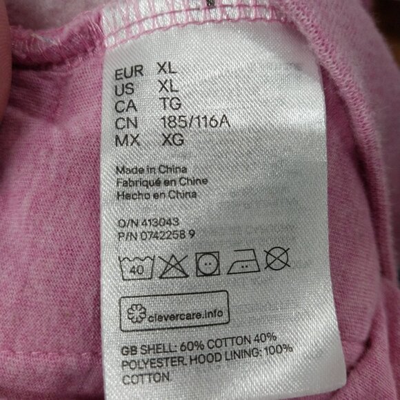 3247 Size XL H&M Upcycled Sweat Shirt With Quilted Flower Insert - Picture 8 of 8